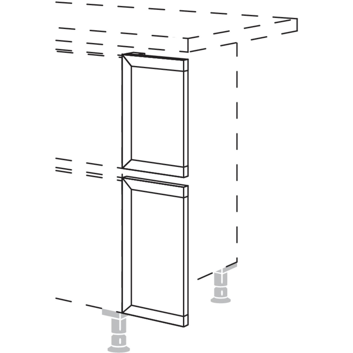 Nobilia XL-Frontpassstueck in geteilter Optik NUPDT20-X 57230
