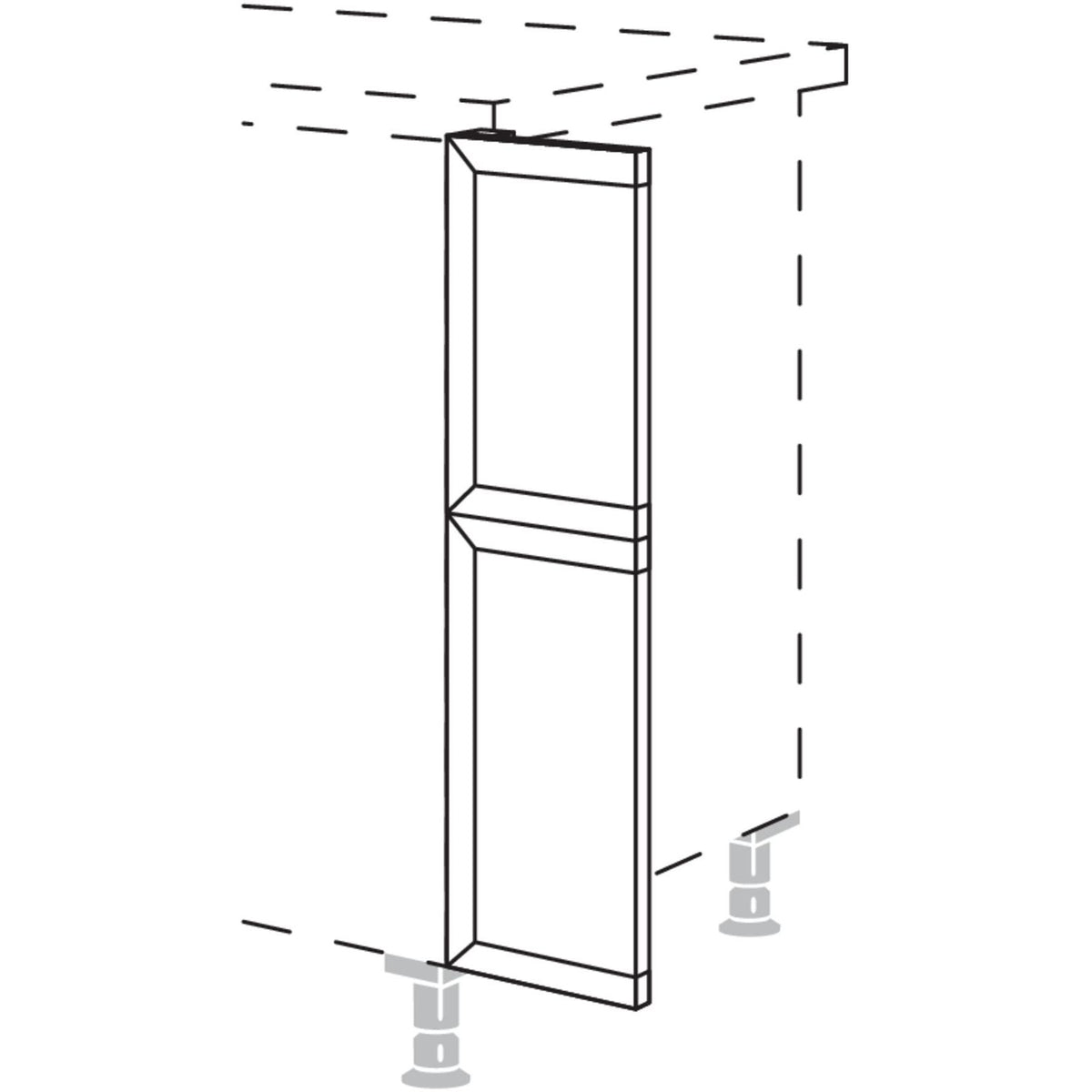 Nobilia XL-Frontpassstueck in geteilter Optik UPF-VD2A20-X 35116