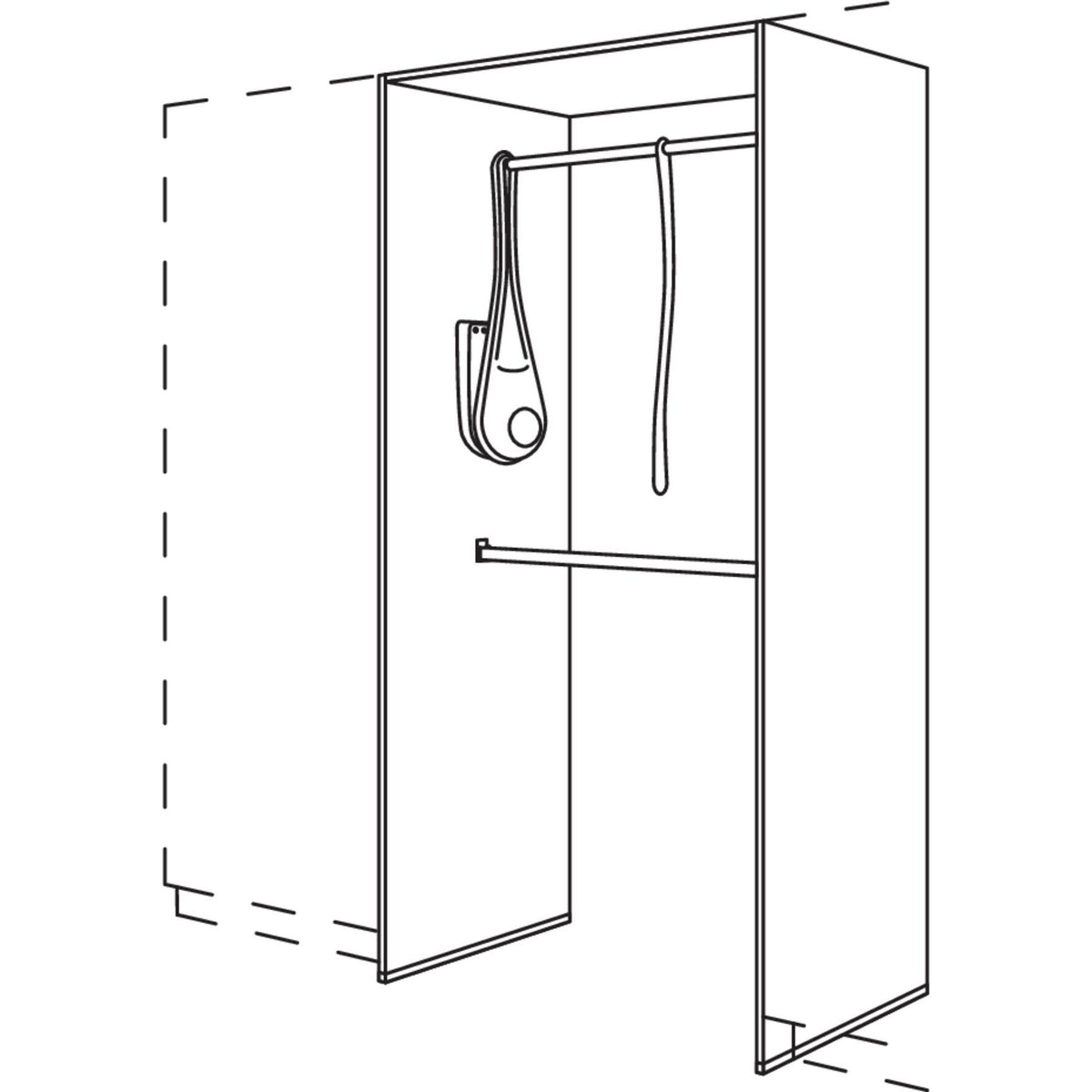 Nobilia XL-Garderoben-Anbauelement HWGALS100-2X 43289