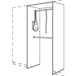 Nobilia XL-Garderoben-Anbauelement HWGALS100-3X 54289