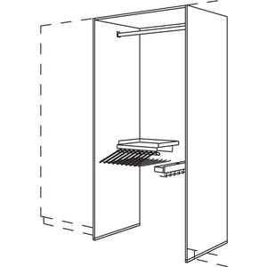 Nobilia XL-Garderoben-Anbauelement HWGASHK100-2X 43301