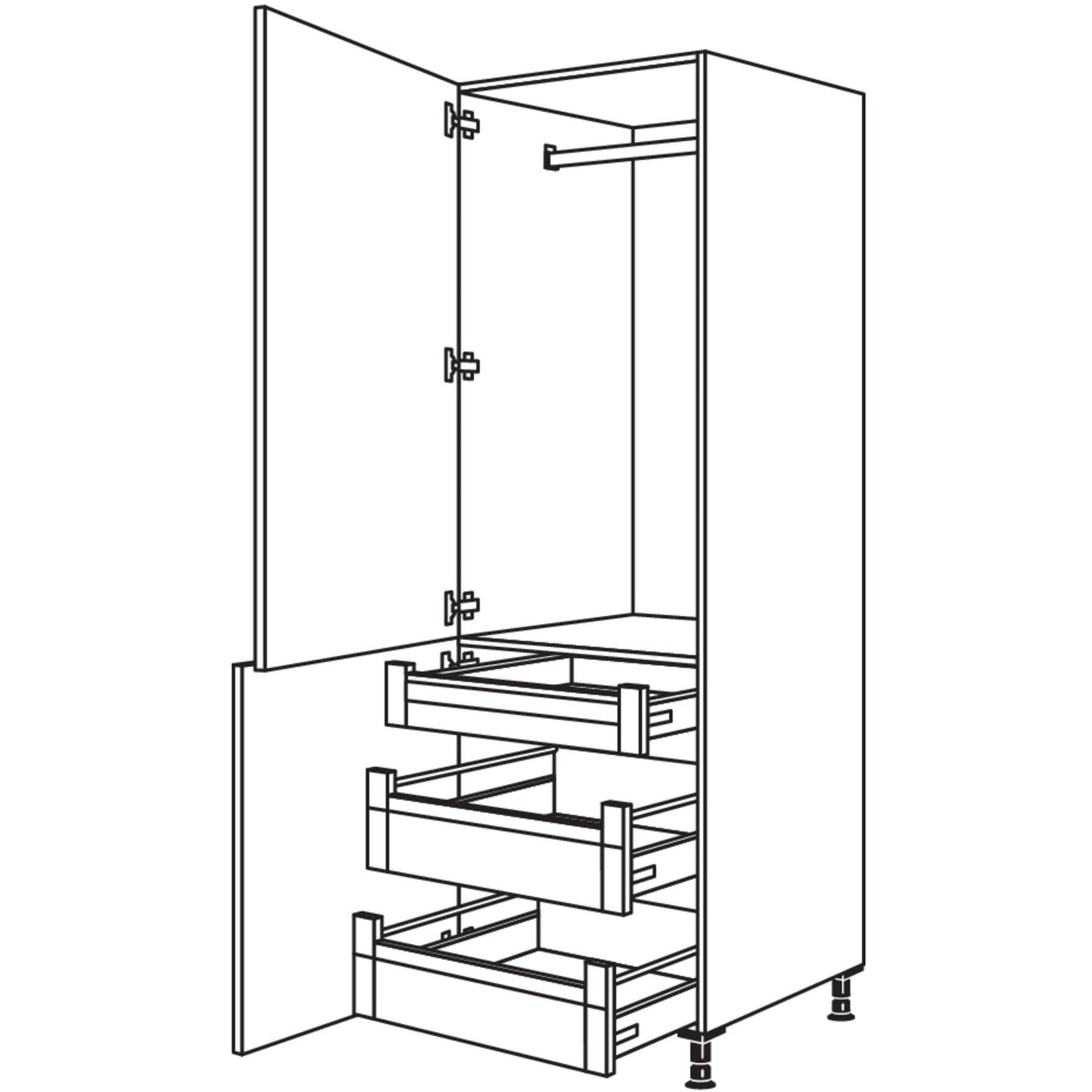 nobilia XL-garderobekast HDWGIA60-1X 60 cm