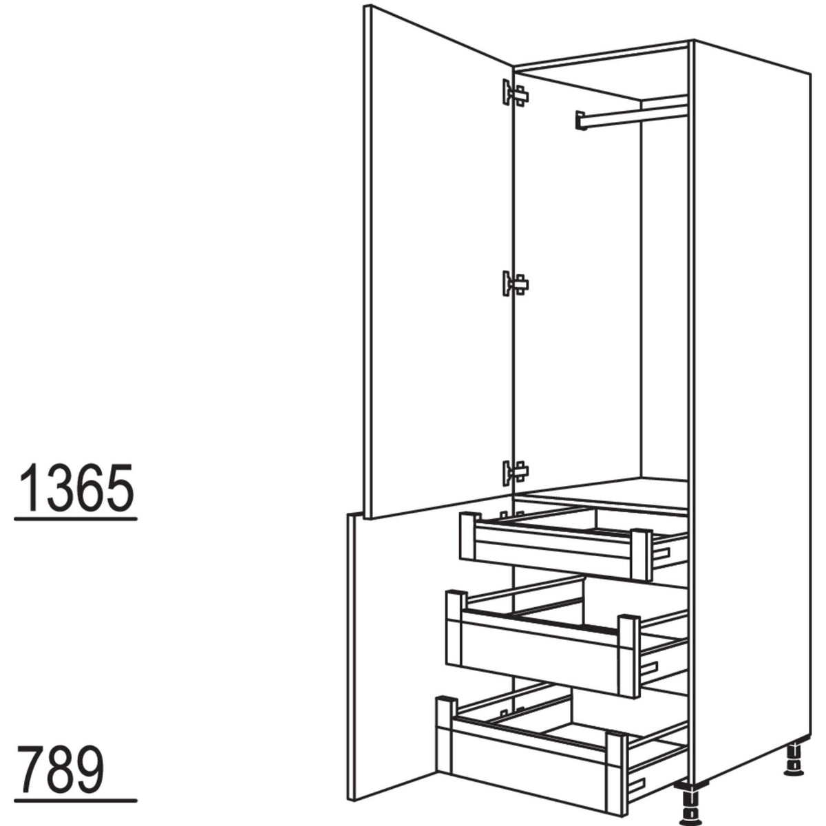 Nobilia XL-Garderobenschrank HDWGIA40-2X 40280