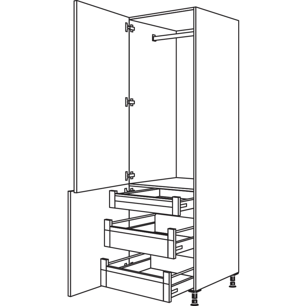 Nobilia XL-Garderobenschrank HDWGIA40-3X 53280
