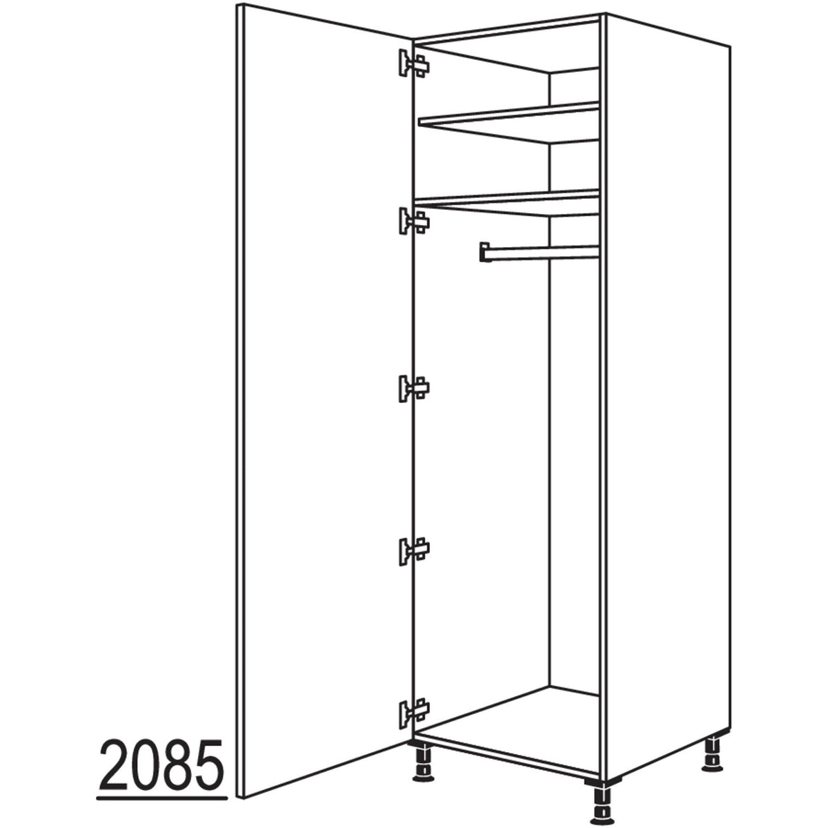 nobilia XL-Garderobenschrank HWGF40-1X 32258