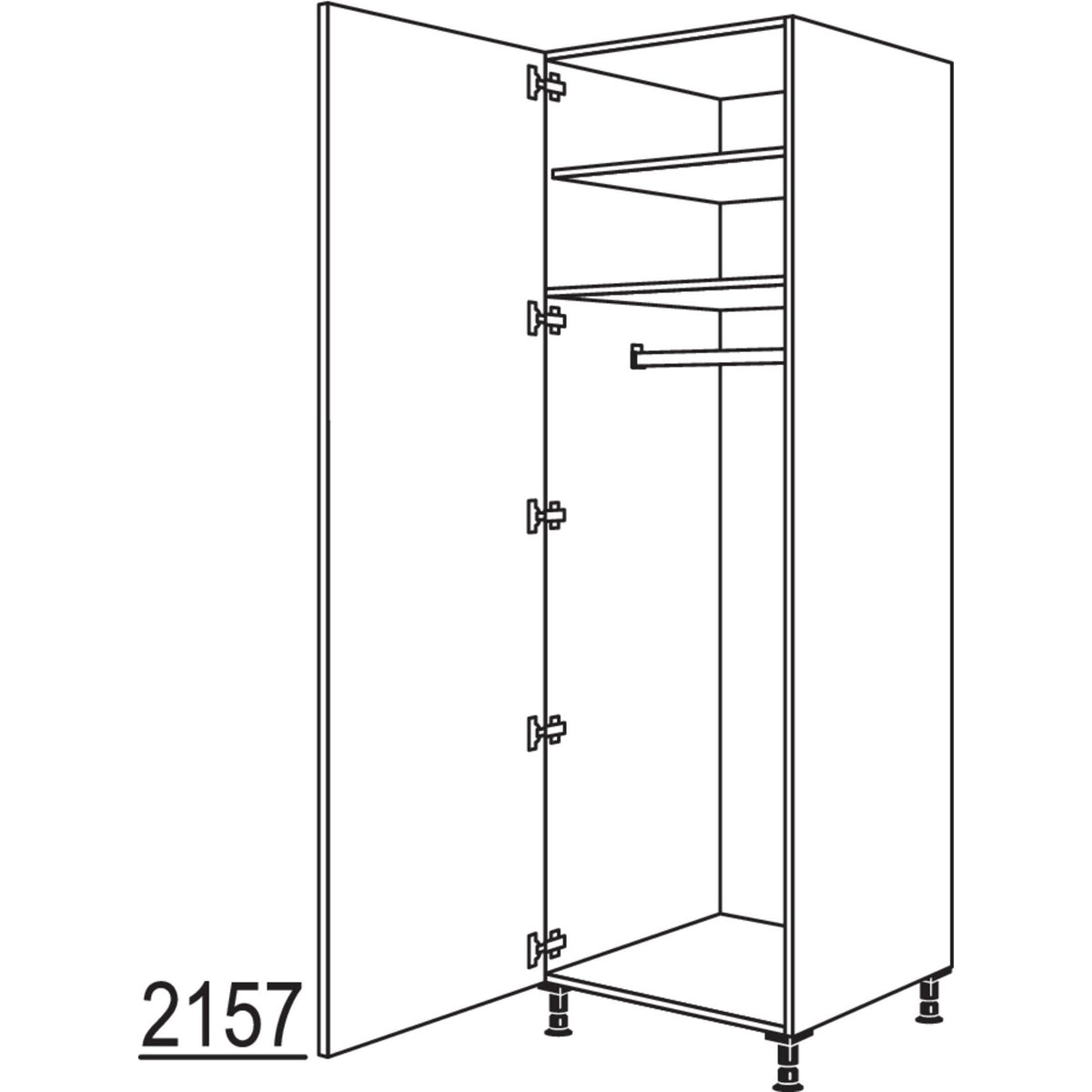 nobilia XL-Garderobenschrank HWGF60-2X 40264