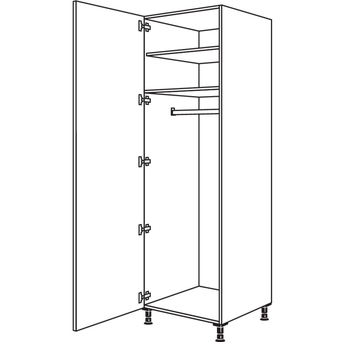 nobilia XL-Garderobenschrank HWGF60-2X 40264