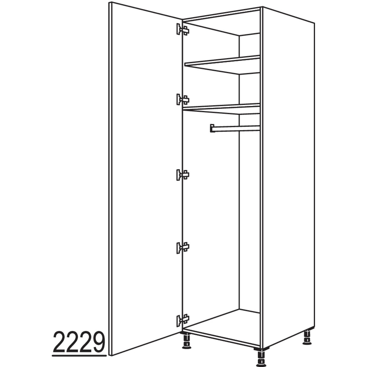 nobilia XL-Garderobenschrank HWGF40-3X 53282