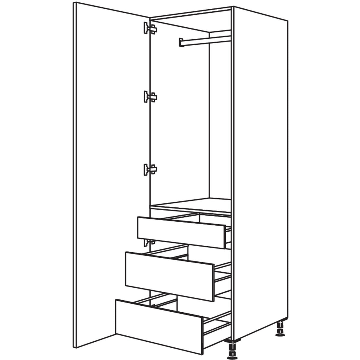 nobilia XL-Garderobenschrank HWGIAF40-1X 32238