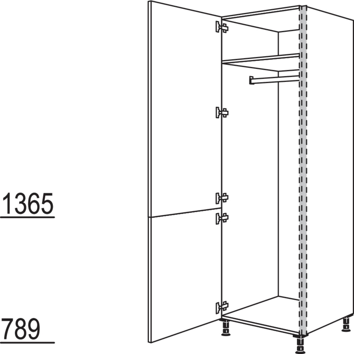 Nobilia XL-Garderobenschrank NHSWG40-2X 46190