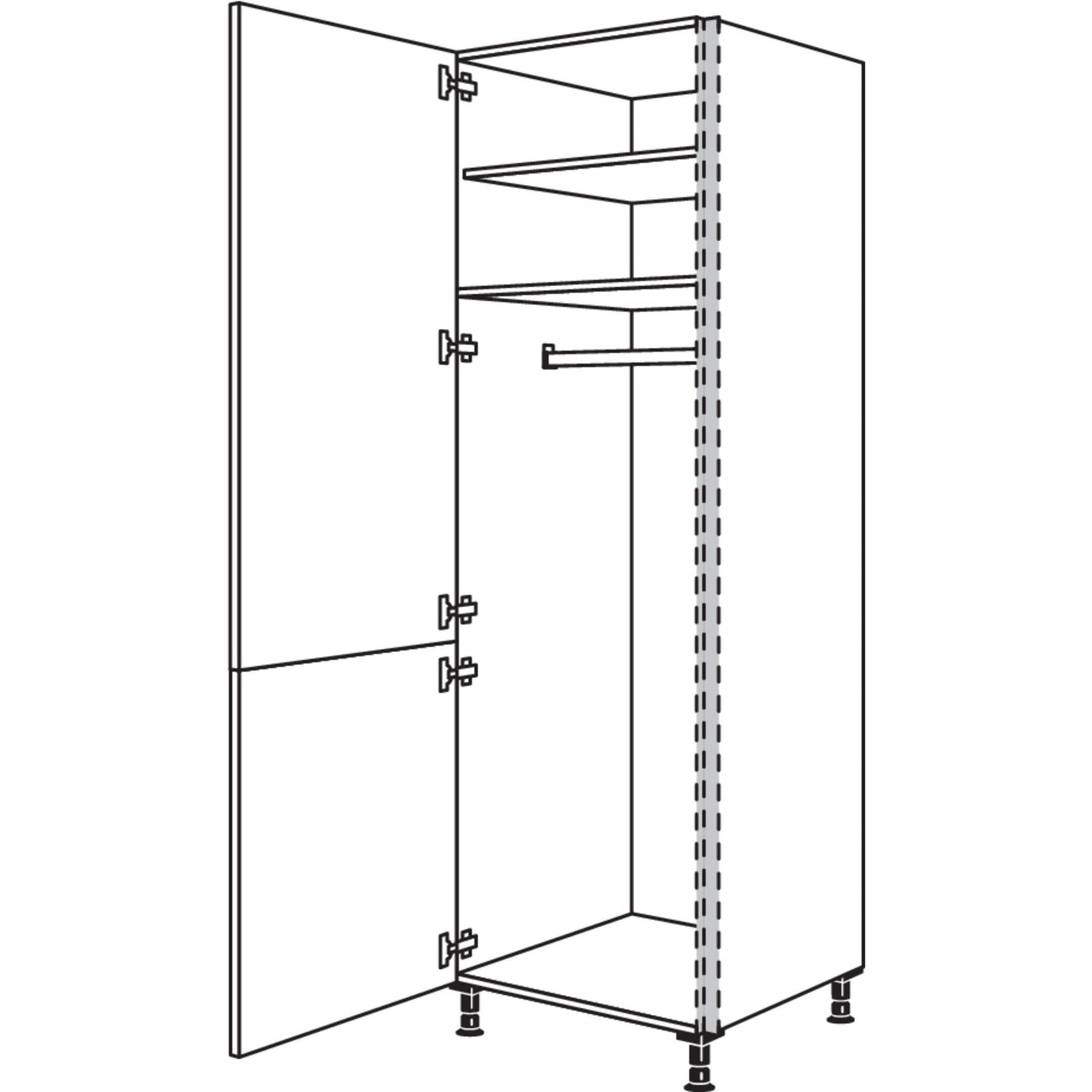 nobilia XL-garderobekast NHSWG60-2X 60 cm