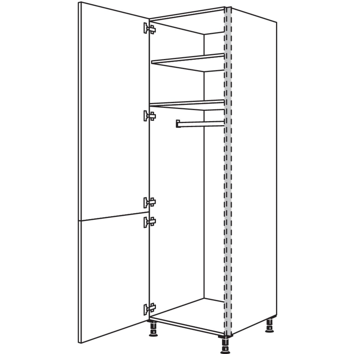 Nobilia XL-Garderobenschrank NHSWG40-3X 54190