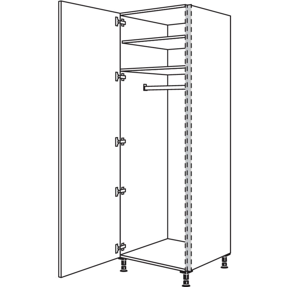 nobilia XL-Garderobenschrank NHSWGF60-1X 34927