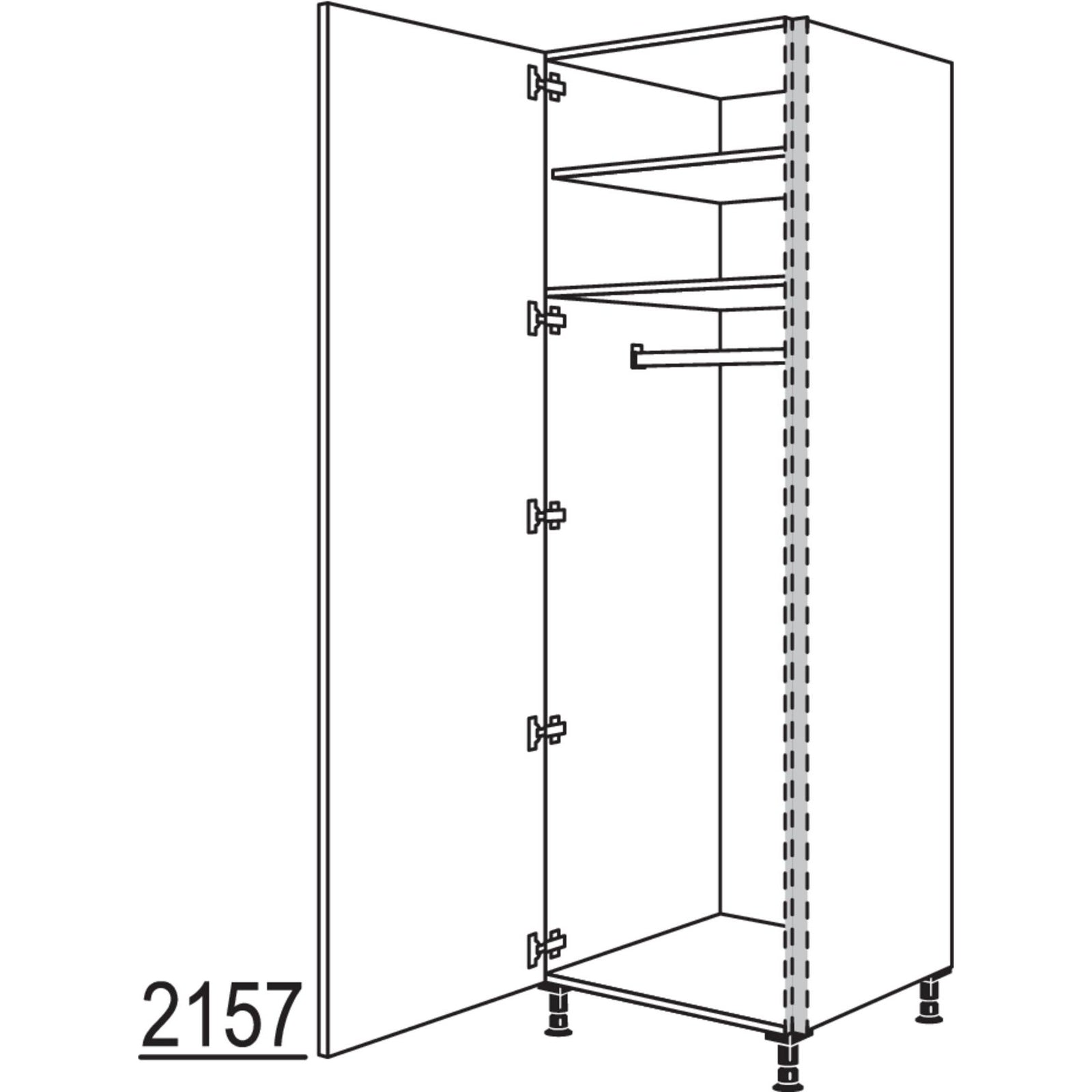 nobilia XL-Garderobenschrank NHSWGF60-2X 45958