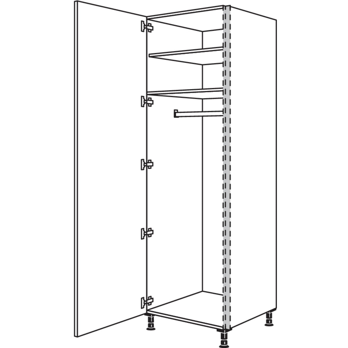 nobilia XL-Garderobenschrank NHSWGF40-2X 45957
