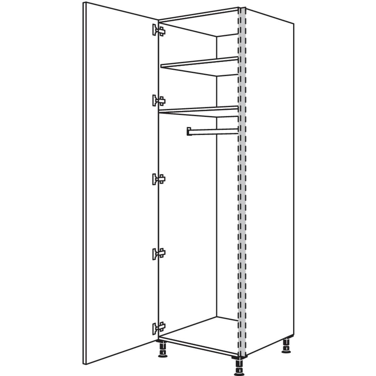 nobilia XL-Garderobenschrank NHSWGF60-3X 56958