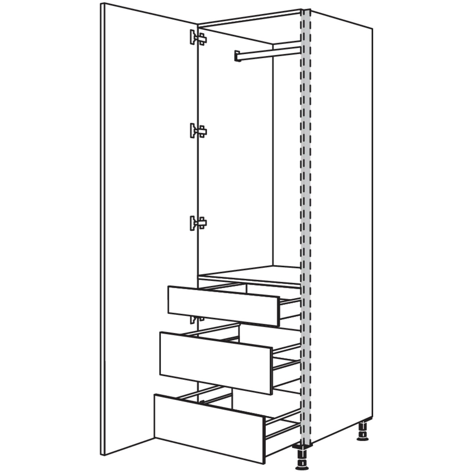 nobilia XL-Garderobenschrank NHSWGIAF40-2X 40 cm