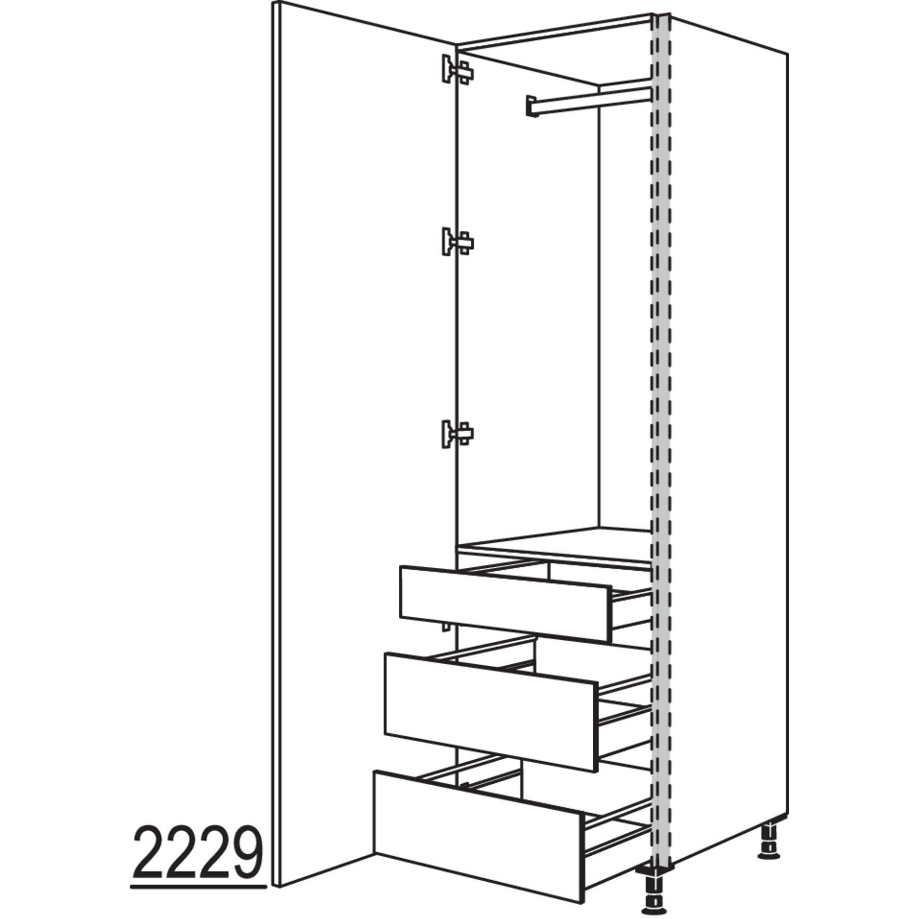 nobilia XL-Garderobenschrank NHSWGIAF40-3X 56959