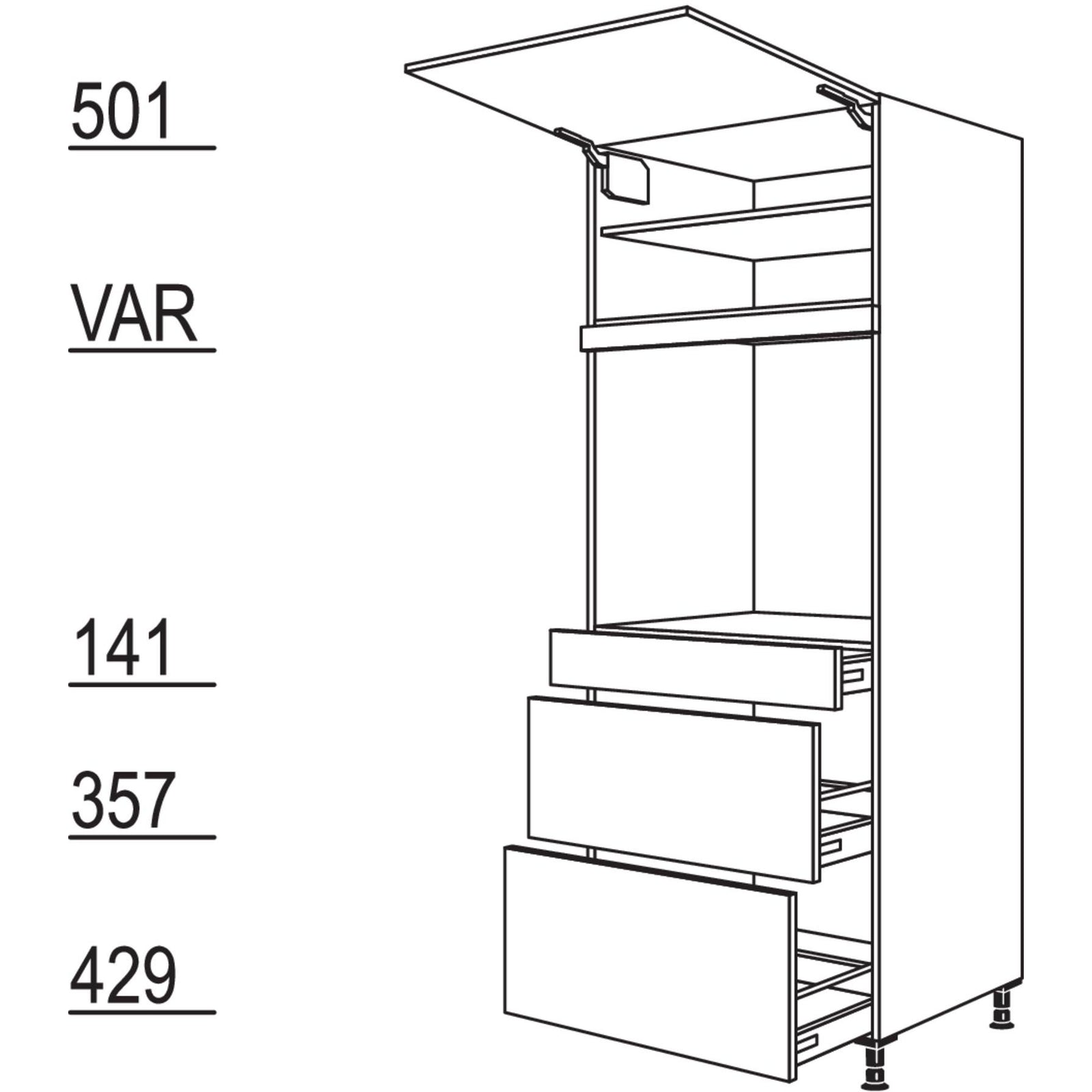 Nobilia XL-Geraete-Umbau Backofen GDAOS2A76-3X 51802
