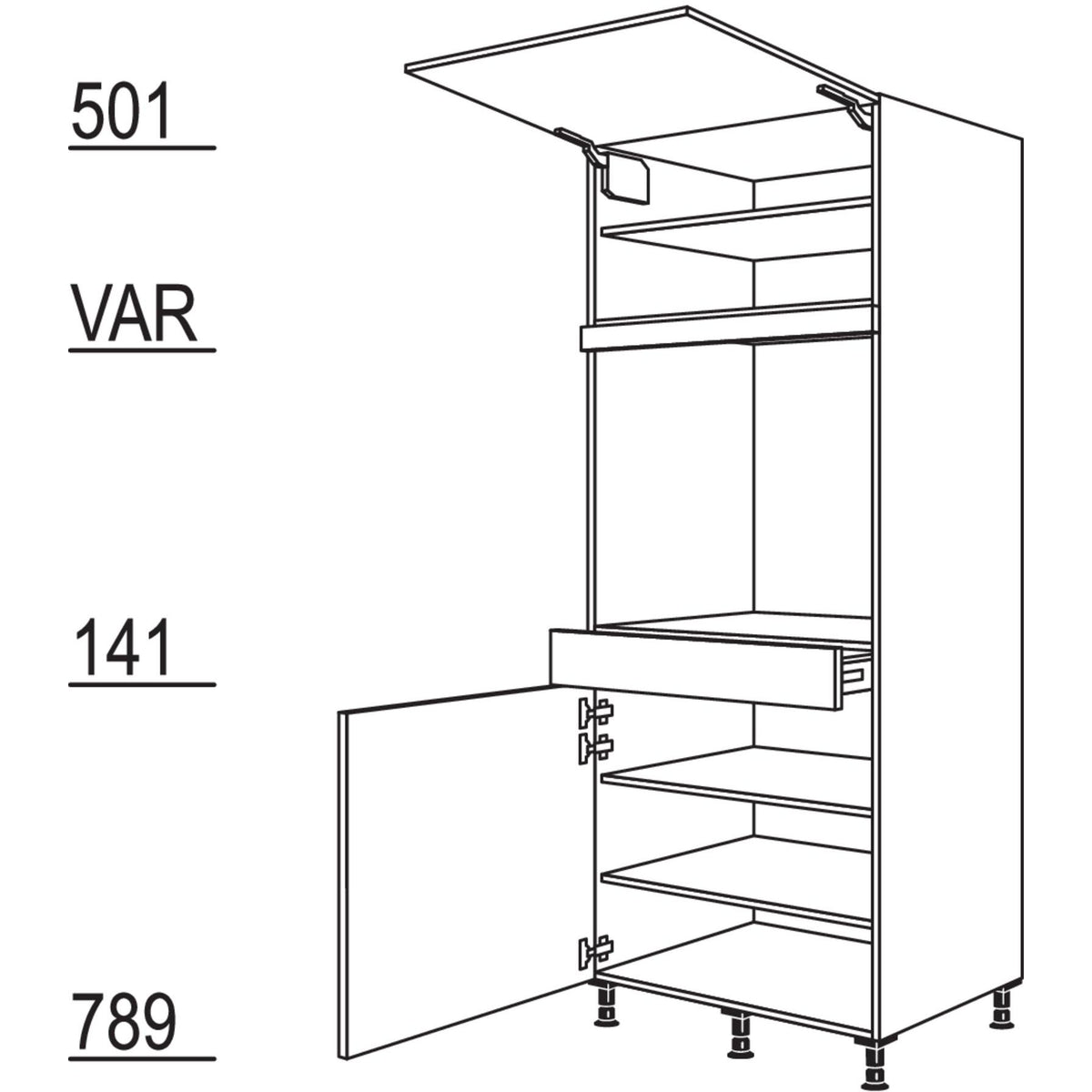 Nobilia XL-Geraete-Umbau Backofen GDAOS76-3X 51808