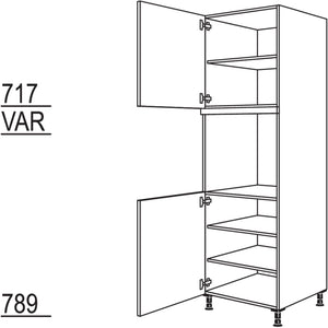 Nobilia XL-Geräte-Umbau Backofen GO-2X 41704