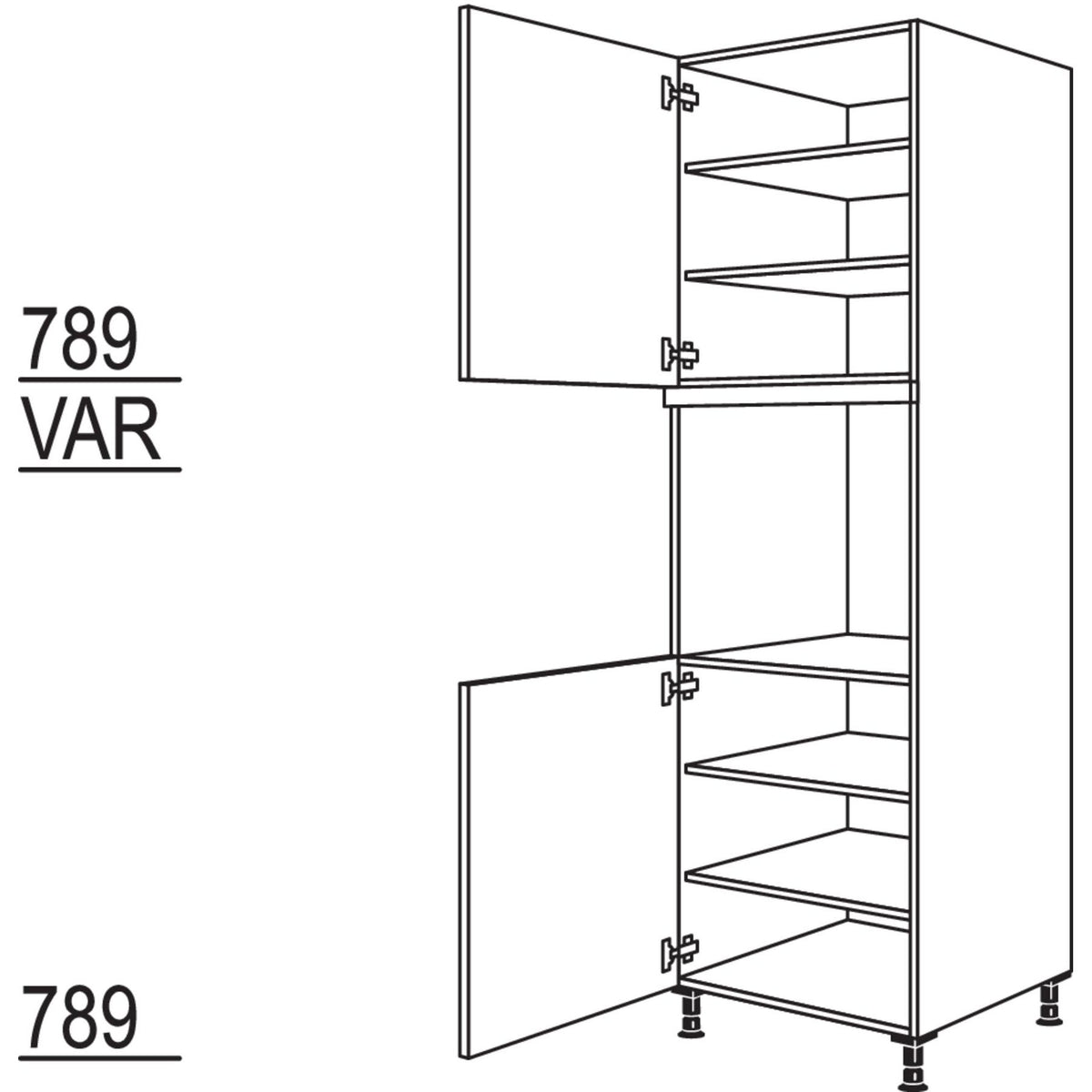 Nobilia XL-Geraete-Umbau Backofen GO-3X 52704