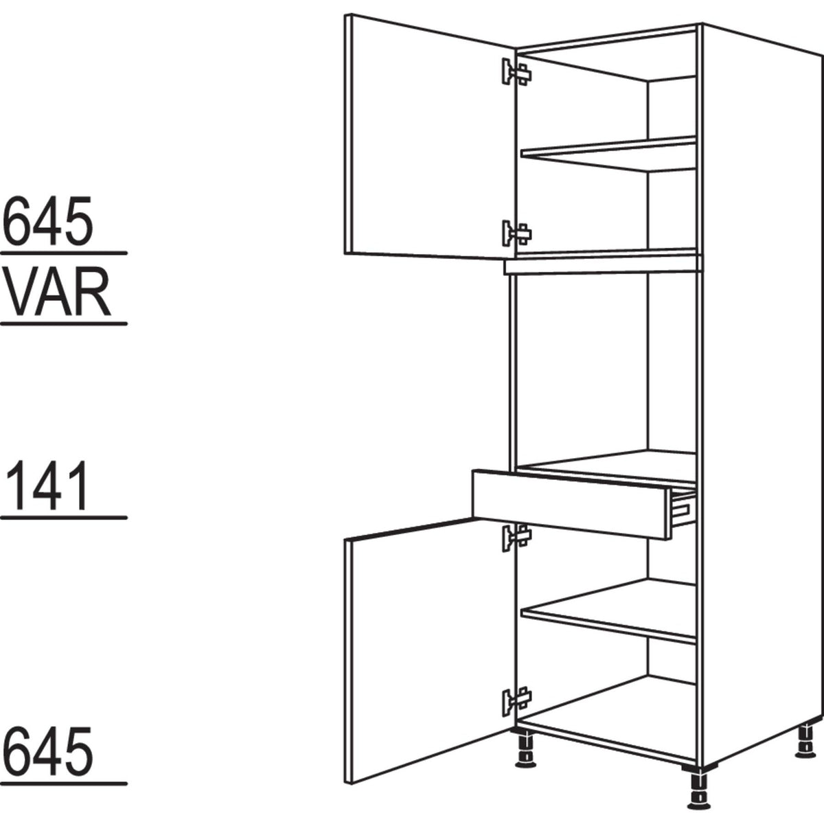Nobilia XL-Geraete-Umbau Backofen GOS-1X 32706