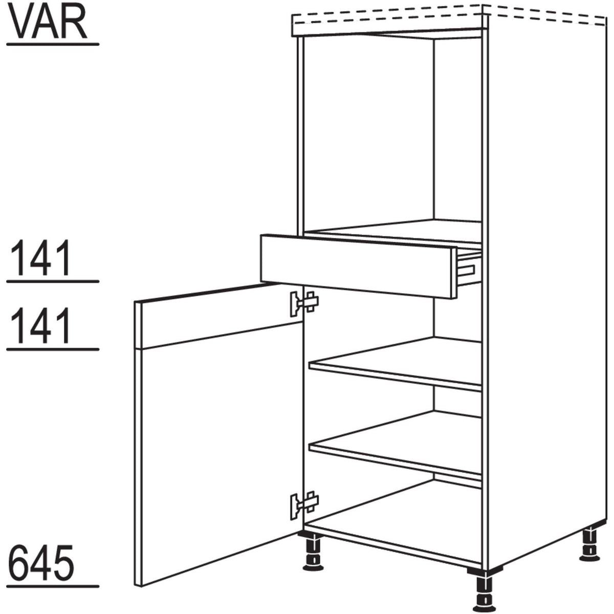 Nobilia XL-Geräte-Umbau Backofen GOS-X 32410