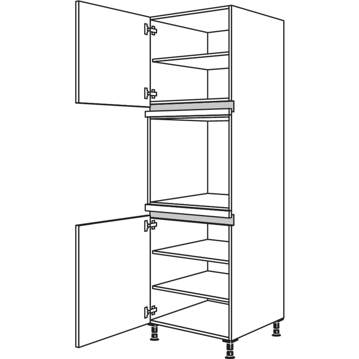 Nobilia XL-Geraete-Umbau Backofen NGO-2X 43320