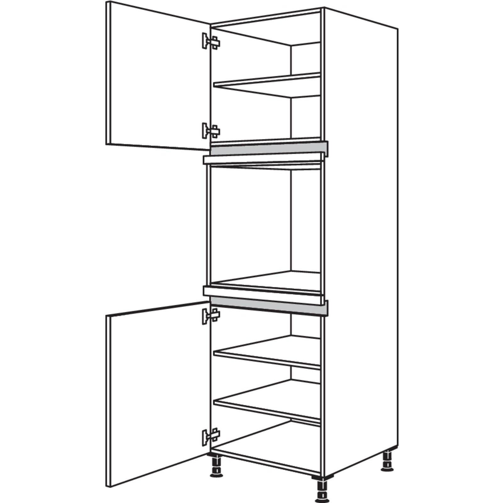 nobilia XL-reconversión de electrodomésticos horno NGO-2X 60 cm