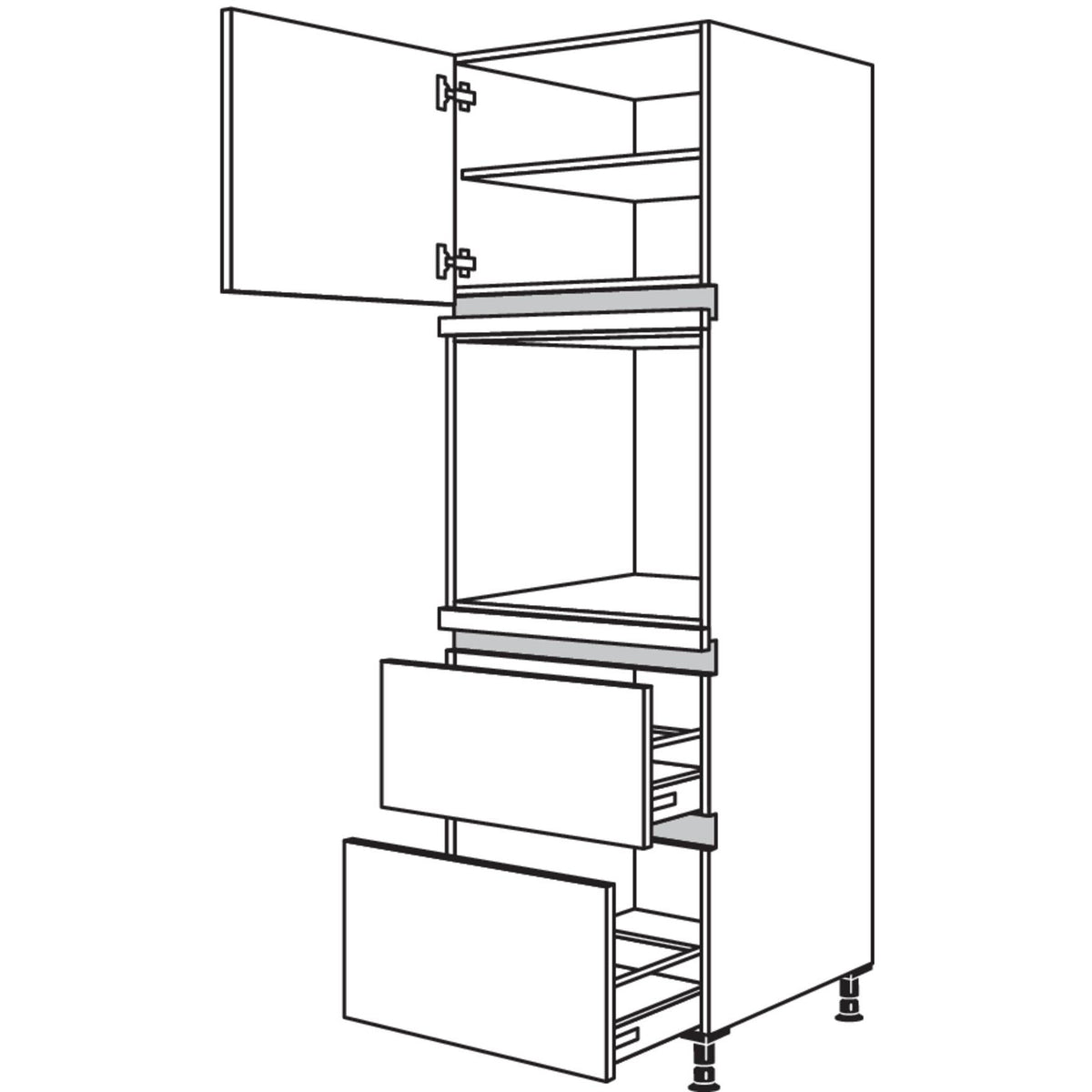 Nobilia XL-Geraete-Umbau Backofen NGO2A-1X 35321