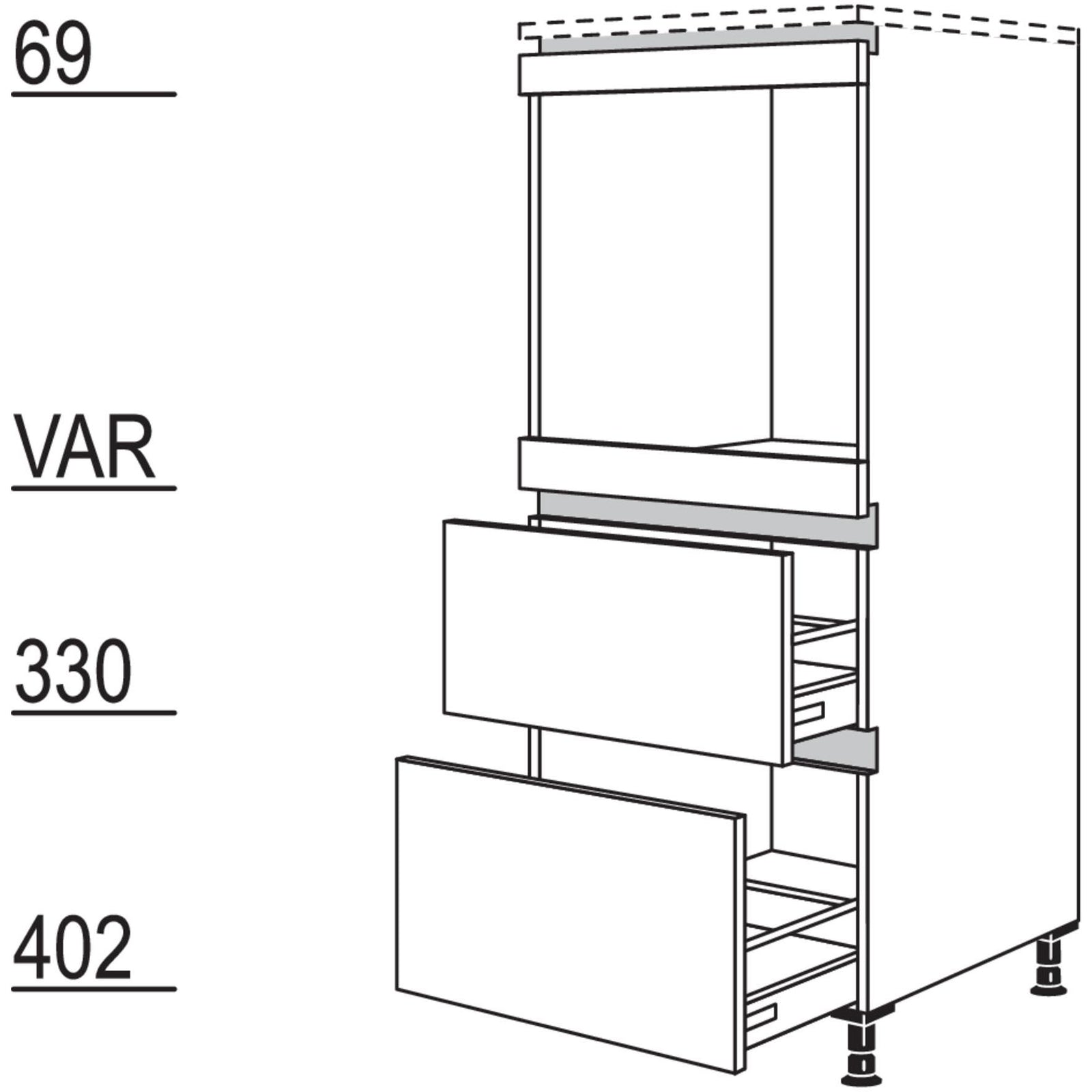 Nobilia XL-Geraete-Umbau Backofen NGO2A-X 53402