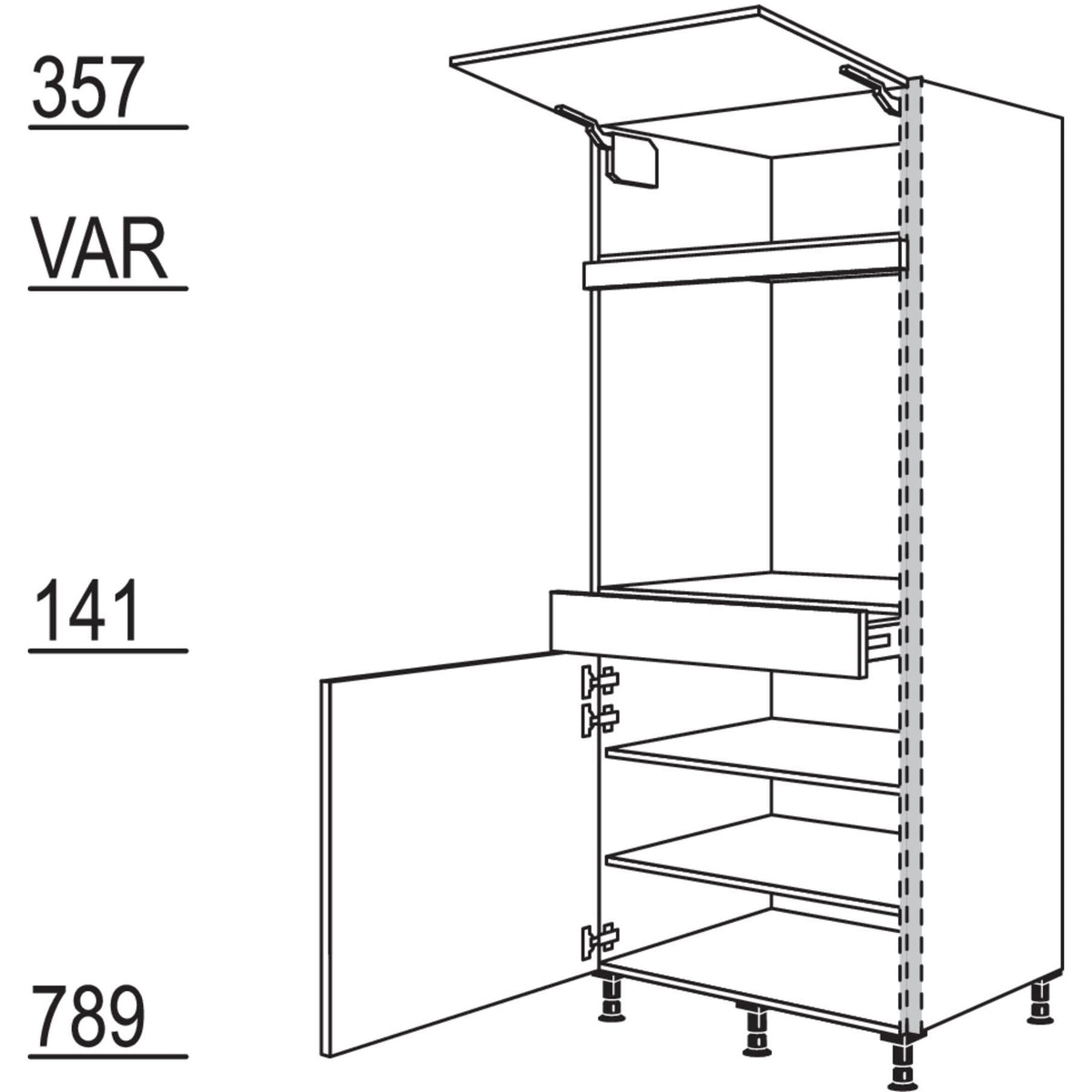Nobilia XL-Geraete-Umbau Backofen NGSDAOS76-1X 31966