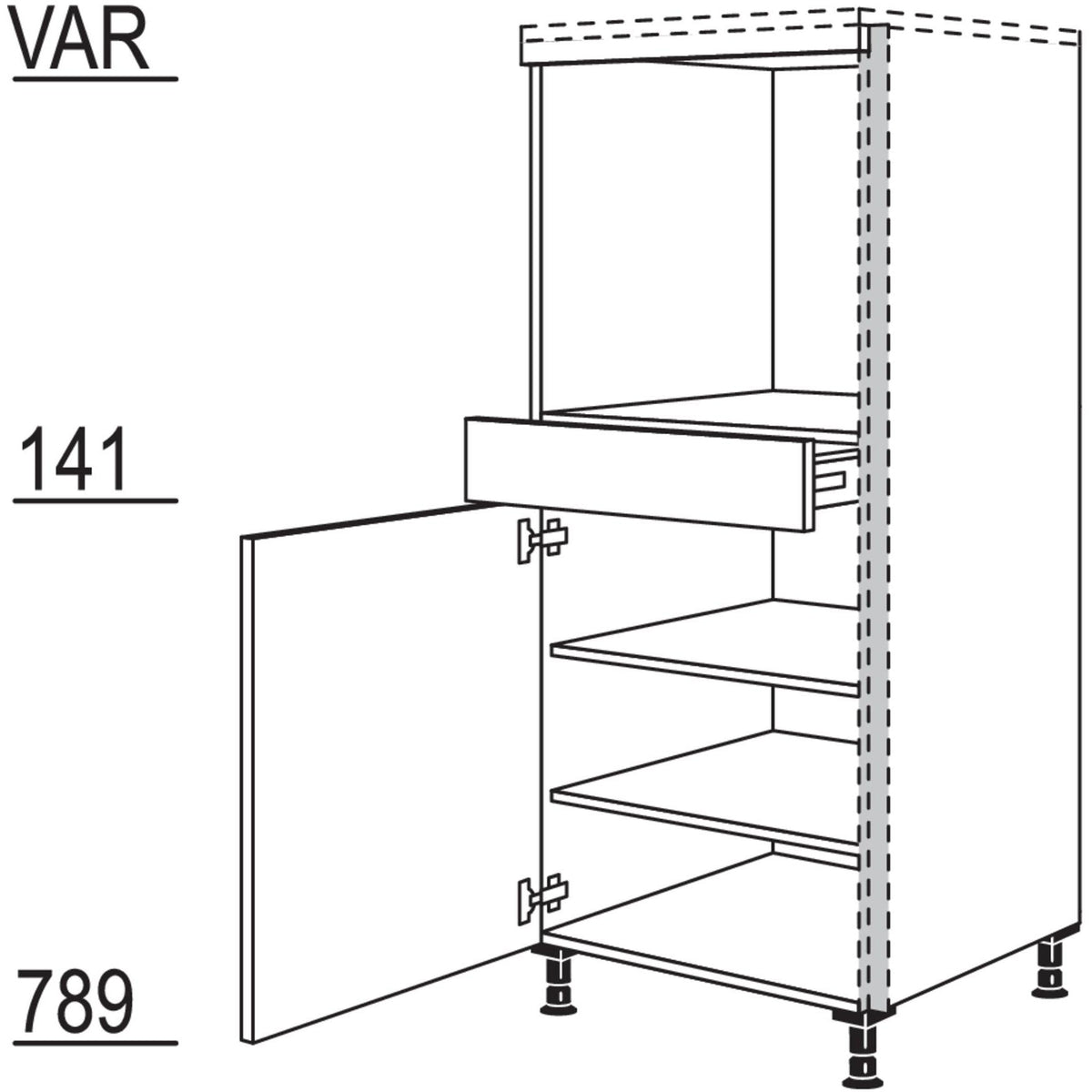Nobilia XL-Geräte-Umbau Backofen NGSOS-X 67410