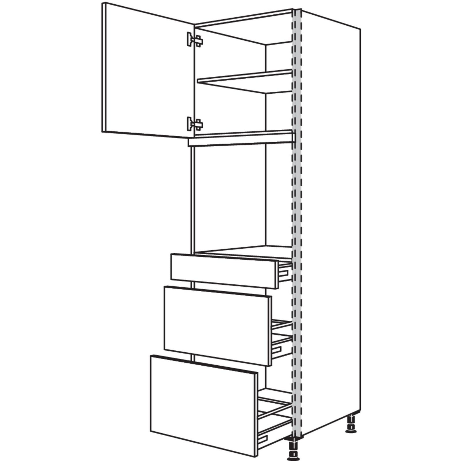 nobilia XL-reconversión de electrodomésticos horno NGSOS2A-3X 60 cm