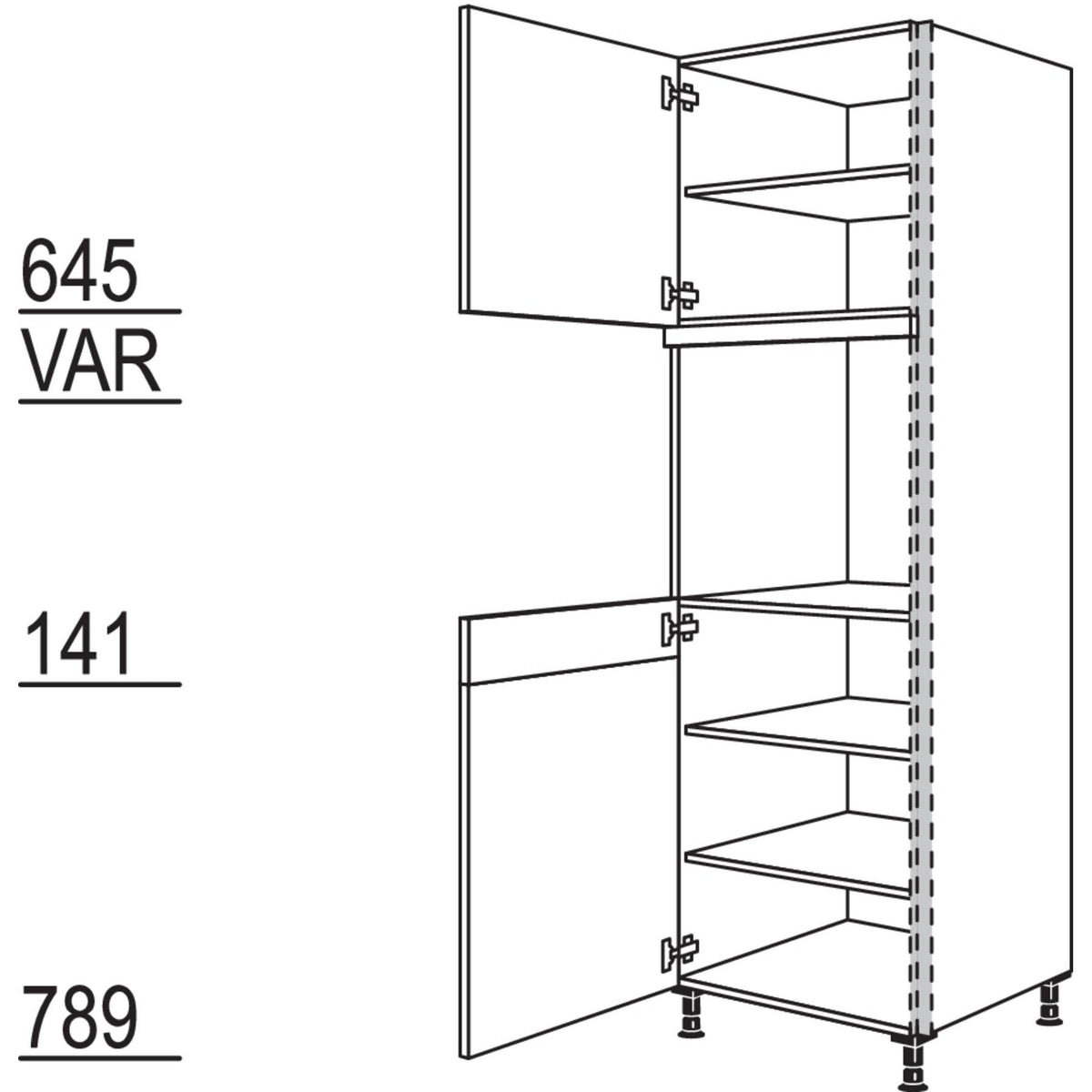 Nobilia XL-Geraete-Umbau Backofen NGSOV-3X 56929