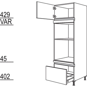 Nobilia XL-Geraete-Umbau Backofen und Dampfgarer - Kompaktgeraet NGODKA-1X 35323