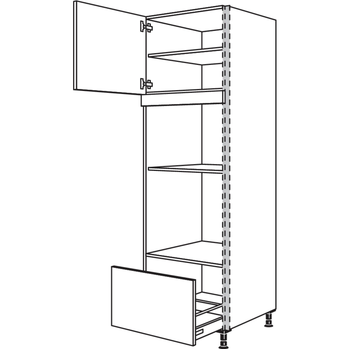 Nobilia XL-Geraete-Umbau Backofen und Dampfgarer - Kompaktgeraet NGSDKOA-2X 45934
