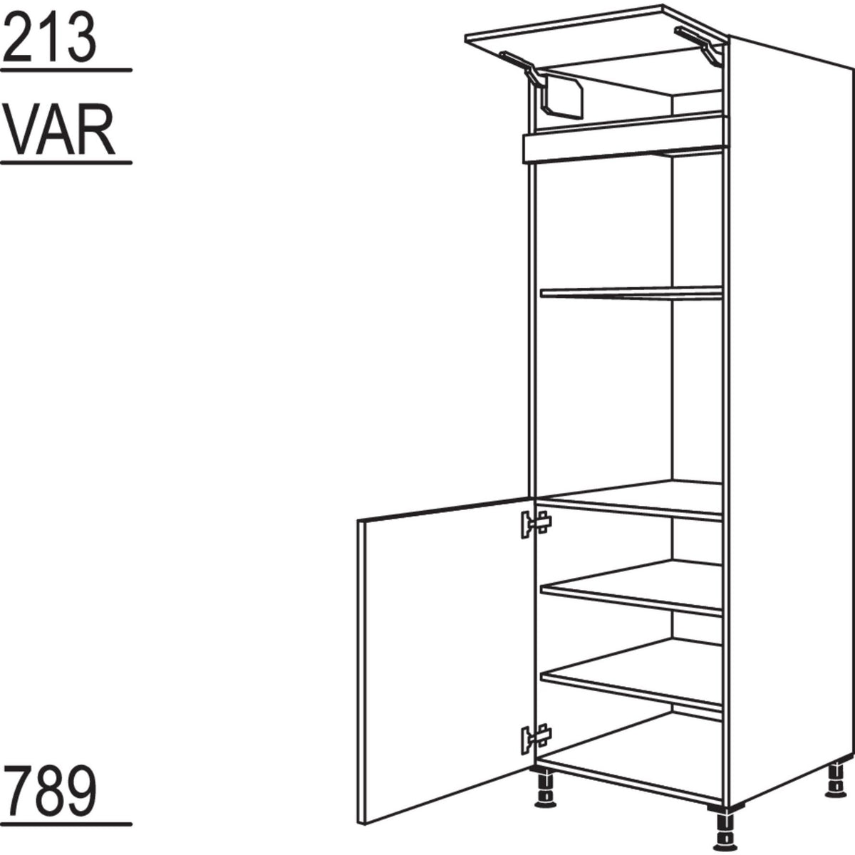 Nobilia XL-Geraete-Umbau Backofen und Mikrowelle GDMO-1X 33739