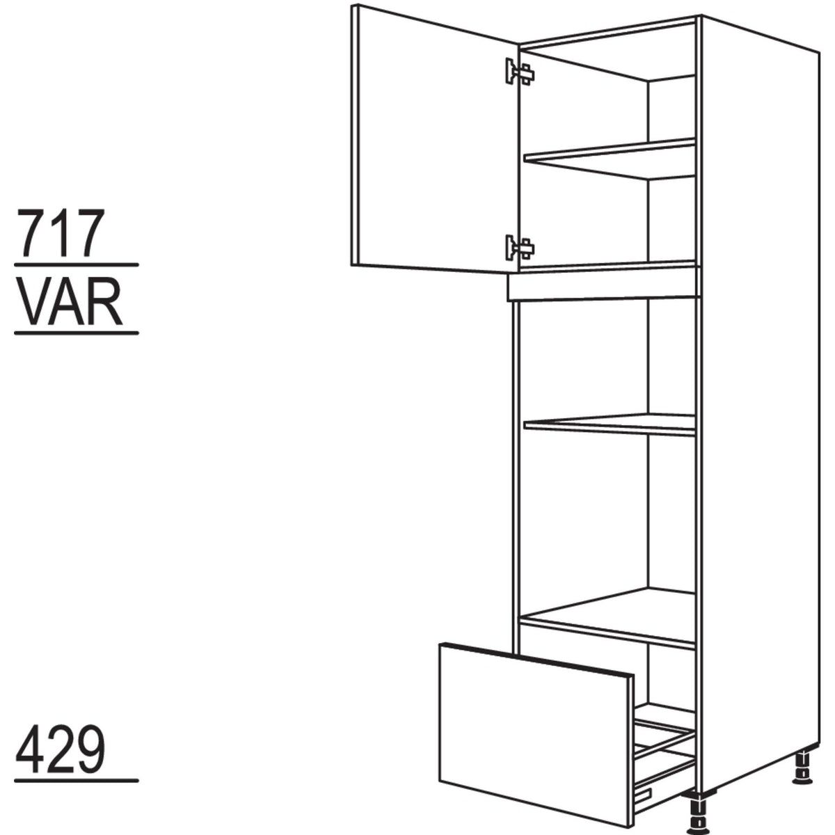 Nobilia XL-Geraete-Umbau Backofen und Mikrowelle GMO-3X 52715