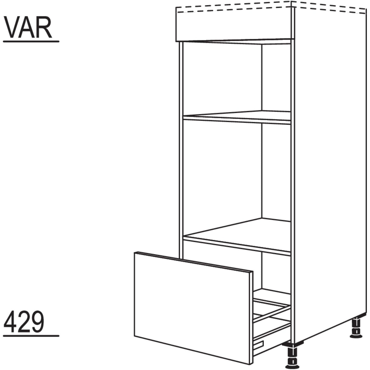Nobilia XL-Geraete-Umbau Backofen und Mikrowelle GMO-X 34530