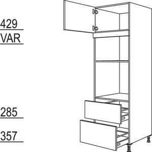 Nobilia XL-Geräte-Umbau Backofen und Mikrowelle GMO2A-2X 41718