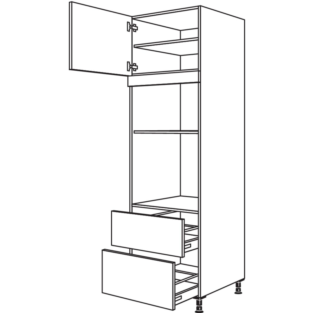 Nobilia XL-Geraete-Umbau Backofen und Mikrowelle GMO2A-3X 52718