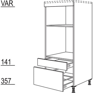 Nobilia XL-Geräte-Umbau Backofen und Mikrowelle GMOSA-X 33767