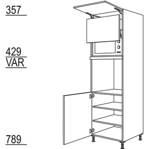 Nobilia XL-Geraete-Umbau Backofen und Mikrowelle mit Lifttuer GDLO-3X 51748