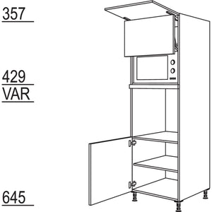 Nobilia XL-Geraete-Umbau Backofen und Mikrowelle mit Lifttuer GLO-1X 32725