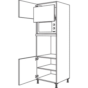 Nobilia XL-Geraete-Umbau Backofen und Mikrowelle mit Lifttuer GLO-2X 42725