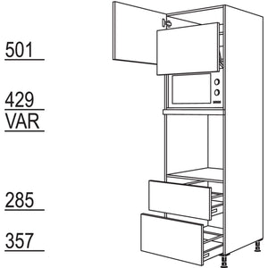 Nobilia XL-Geraete-Umbau Backofen und Mikrowelle mit Lifttuer GLO2A-3X 52726