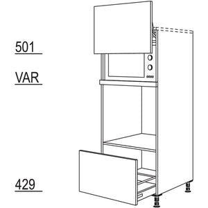 Nobilia XL-Geraete-Umbau Backofen und Mikrowelle mit Lifttuer GLOA-X 34449