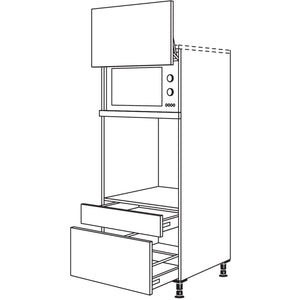 Nobilia XL-Geraete-Umbau Backofen und Mikrowelle mit Lifttuer GLOSA-X 32766